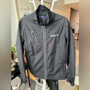 KIA FAN? - Windbreaker Black Jacket with new Kia logo (front and back) - Size: S